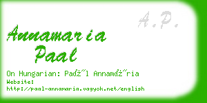 annamaria paal business card